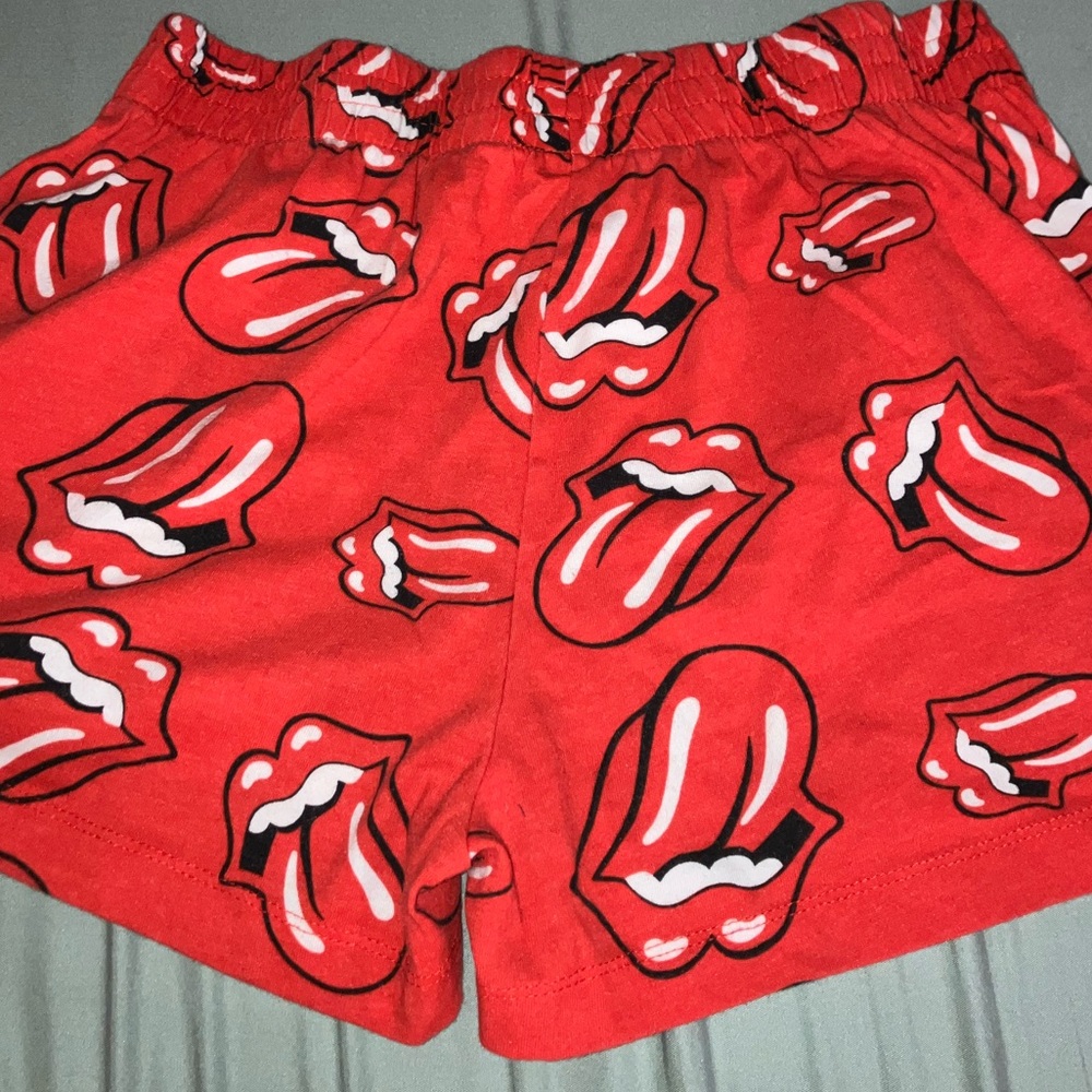 Size Large Red Rolling Stones Shorts